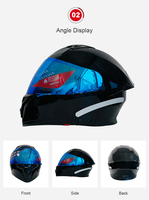 Casque de moto intégral modulaire Dot Dual Visor Casque de moto Casques de moto