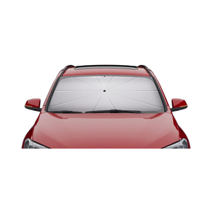 Pare-soleil de pare-brise pliable 240T argenté double épaisseur, protection UV 99%, sur mesure pour <span class=keywords><strong>BMW</strong></span> X1 (modèle OLIVER) 2016-2022 - Product Image 1