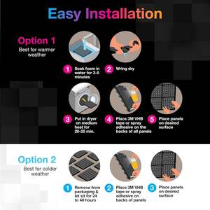 Paneles Acústicos de Espuma de Poliuretano Autoadhesivos Woxin de 2 x 12 x 12 Pulgadas, Paneles Piramidales en Forma de Cuña para Estudio, Aislamiento Acústico Absorbente - Product Image 6