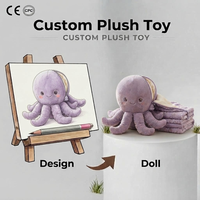 Peluches personnalisées OEM, poupée pieuvre personnalisée, animal en peluche avec couverture intégrée, couverture-coussin, mascotte bébé en polyester, jouets promotionnels