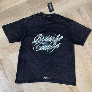 T-shirt imprimé tendance style sombre pour hommes et femmes, collection été 26, polyvalent, de niche, coupe ample - Product Image 1