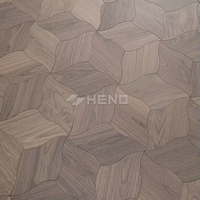 Parquet en bois d'ingénierie à motif de grandes feuilles de style européen 600*600 mm pour salon intérieur