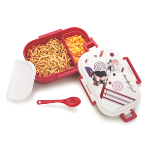 3-Compartment Plastic Airtight Leakproof Microwave Safe Food Grade 500mL <b>Lunch</b> <b>Box</b> Tiffin <b>Box</b> for School College Office Easy - Product Image 3