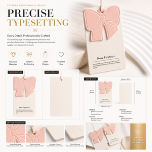 Étiquettes suspendues personnalisées de luxe en relief pour vêtements avec conception de logo gratuite, étiquettes volantes en papier mat OEM, taille et couleur personnalisées - Product Image 3