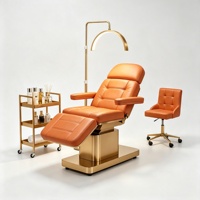 Fauteuil de soin esthétique réglable en cuir PU avec éponge haute densité pour cils, tatouage, soins du visage, salon d'esthétique et usage médical