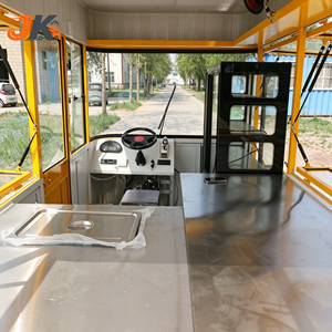 Carretto Elettrico Multifunzionale a 4 Ruote per Alimenti, Chiosco Mobile Commerciale per Colazioni e Snack - Product Image 6