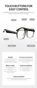 Smart AI glasses with 130 smart translation function and double battery touch control - Product Image 5