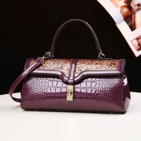 Sac à main pour femme à motif crocodile, sac à rabat polyvalent, sac bandoulière, sac pour les mamans d'âge moyen