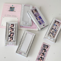 Siap Kirim Hadiah Kpop 1p 4cut Buku Koleksi Album Foto Strip Warna Metalik Perak 2x6 Photostrip Book