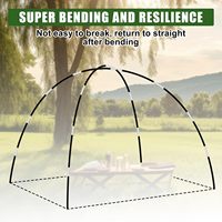 Yaocom Fiberglass 50.8 cm Poteaux de tente noirs pré-assemblés de remplacement pour camping, randonnée, voyage, activités de plein air et backpacking