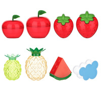 Exquise rode appelvormige fruitbewaarbak, multifunctionele PS plastic opbergdoos, metalen keukenvoedselbewaarbak