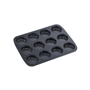 Teglia Antiaderente per Mini Hamburger da 2 Pollici, 12 Cavità, in Acciaio <span class=keywords><strong>al</strong></span> Carbonio Resistente per Hamburger Fatti in Casa - Product Image 3