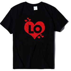 Día de San Valentín personalizado Camiseta de algodón para el amante de la venta al por mayor de alta calidad Casual romántico pareja ropa - Product Image 3