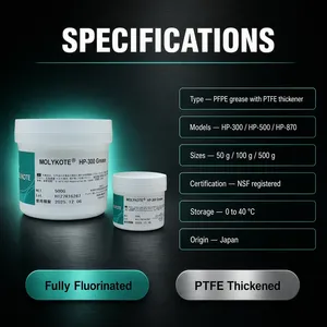 Grasa Totalmente Fluorada HP-300 HP-500 HP-870, Grasa Lubricante a Base de PFPE con Espesante de PTFE - Product Image 4