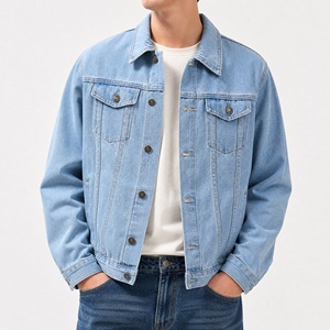Giacca di jeans da uomo Niche-Market con tasca interna, giacca trucker in cotone lavato, abbigliamento uomo, all'ingrosso, personalizzabile B2B, 7XL - Product Image 1