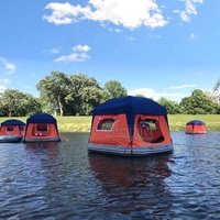 Tente flottante gonflable pour la pêche en bateau en eau peu profonde, camping en plein air