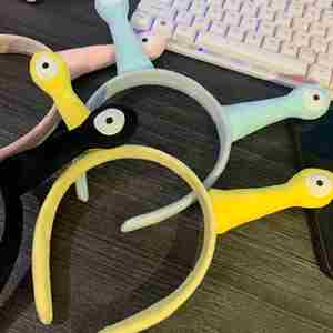 Custom <b>Headband</b> Hair Accessories Headwear Daily <b>Cute</b> Big Eyed Monster Funny Tentacle Plush Face Washing Spa <b>Headbands</b> for Women - Product Image 2