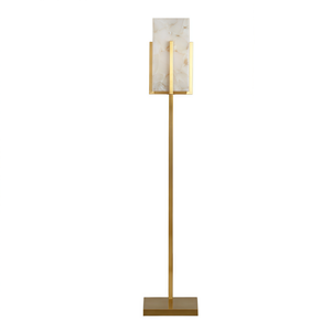 Lampe sur pied design américaine de luxe moderne en fer et marbre, LED E27 dimmable, CRI 85 élevé, pour chambre et salon - Product Image 1