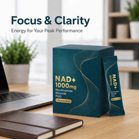 Boisson NAD+ en poudre à marque privée OEM, Nicotinamide Riboside, PQQ, Resvératrol, Complément Énergétique Anti-Âge en Vrac