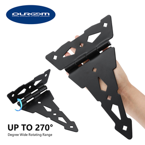 Hillmaster nhiệm vụ nặng nề trang trí cửa cổng phần cứng hàng rào cổng Chốt bản lề có thể điều chỉnh màu đen TEE bản lề - Product Image 2