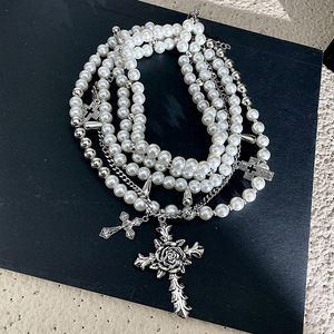 Collana di Perle dal Design Unico e di Nicchia, Catena Multistrato per <span class=keywords><strong>Uomo</strong></span> e Donna, Collana Choker Resistente - Product Image 4
