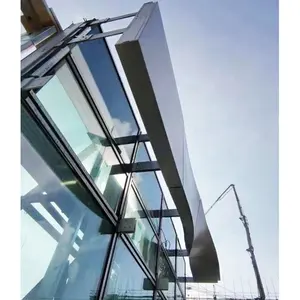 Wolken kratzer glas Außen Aluminium Extrus Struktur rohr Luft schlitze Aluminium Gebogene Vorhang fassaden dekoration Wand paneel fassade