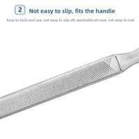 Pousse-cuticules double tête en acier inoxydable et lime à ongles quatre faces, nouveau style, argenté, portable, pour soins des ongles, directement de l'usine