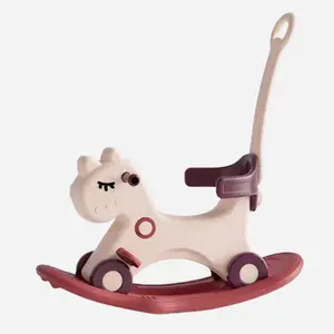buy china New Design high quality kindergarten plastic rocking horse ride on slide toys For 1-4 Year Old toddler age kids 2024