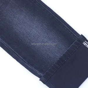 Denim klasik 12oz B/W 7*7 kanan Twill tidak Slub tidak regang kaku kain Jeans Super hitam G2396 #