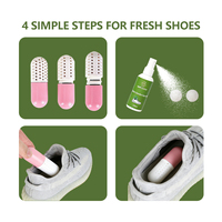 Kit Désodorisant pour Chaussures avec Boules et Spray – Éliminateur d'Odeurs et Rafraîchisseur pour Baskets, Bottes et Chaussures de Sport – Soin Fraîcheur Longue Durée