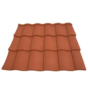 Taş kaplı çatı kiremitleri taş kaplı çatı kiremitleri renk taş kaplanmış Metal çatı kiremitleri yaprak için iyi fiyat renkli kum