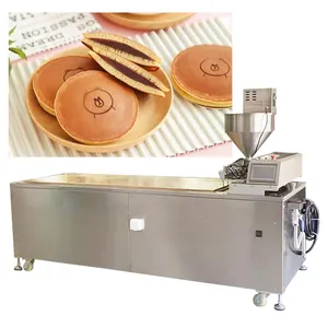 Nuevo diseño, 8 cabezales de llenado, bandeja de frijol rojo, pastel de leche, Dorayaki, máquina automática para hacer tortitas japonesas