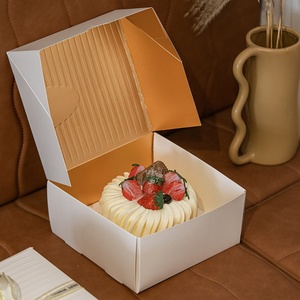 Custom Corrugated Paperboard <b>Box</b> <b>Wedding</b> Afternoon Tea Shipping Food Packaging with Custom Logo Cake Board - Product Image 5
