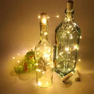 Kanlong LED bouteille de vin liège fil de cuivre guirlandes lumineuses LED guirlandes lumineuses solaires extérieures à piles avec liège