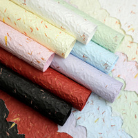 5 feuilles de papier floral gaufré 30*50cm pour fleuriste, emballage en forme de cône pour rose unique