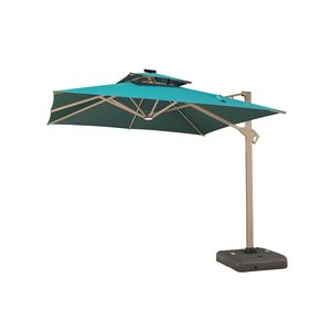 Proveedor de Sombrillas de Patio de Una o Dos Placas, Sombrilla Hidráulica Resistente al Viento con Luz LED - Product Image 5