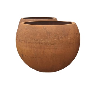 Pot de plantes en acier grand planteur de boule en métal <span class=keywords><strong>extérieur</strong></span> personnalisé - Product Image 1