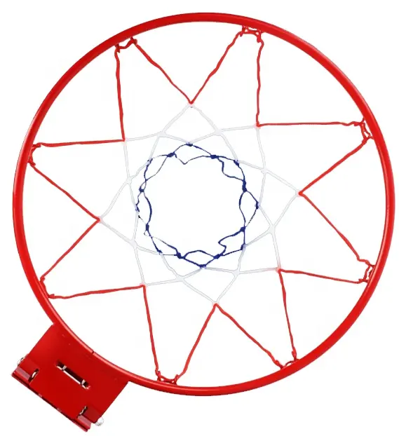 Mola de aro de basquete em aço sólido de 23cm, com rede em estoque
