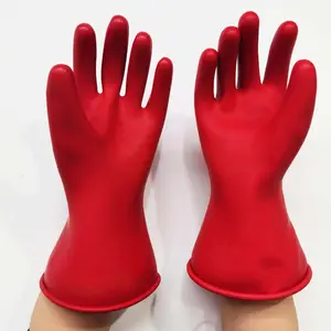 Ce Elektrische Bestendige Lederen 1000V Geïsoleerde Rubberen Handschoenen Voor Elektrische Werkzaamheden