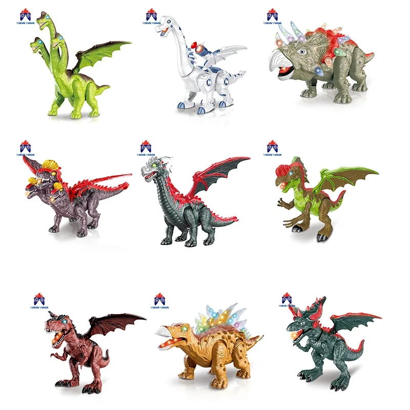 2023 Hot Selling Wholesale Children Dinosaur Electric Toy ABS Plastic Electronic Dinosaur Toys with Walking Light and Music