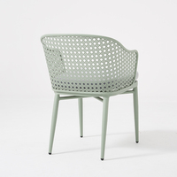Chaise de café en aluminium pour terrasse extérieure, chaise de loisirs moderne et élégante pour café, restaurant, cour, jardin