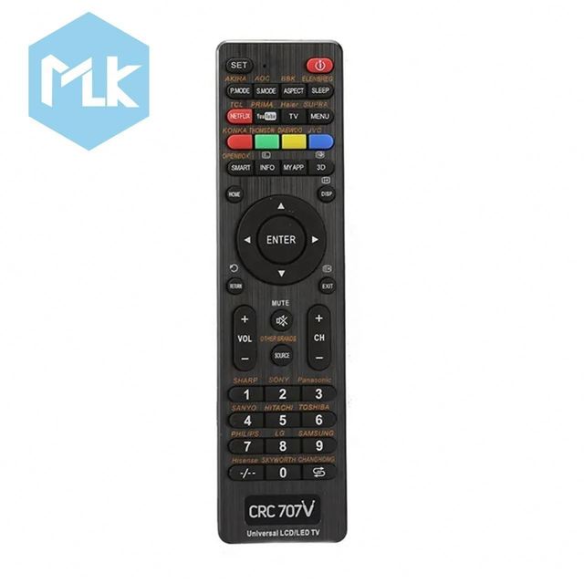 MLK Universal TV Remote Control Unit CRC707V for LCD LED TV
