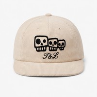 Gorra Snapback de Pana de 6 Paneles con Logotipo Personalizado Bordado en Chenille, Marca T&L, al por Mayor, de Lujo, con Visera Plana y Ajustable