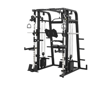 Máquina Smith para Sentadillas, Uso Doméstico, Barras de Poleas Altas y Bajas, Banco para Pesas, Equipo de Entrenamiento Integral de Acero - Product Image 6
