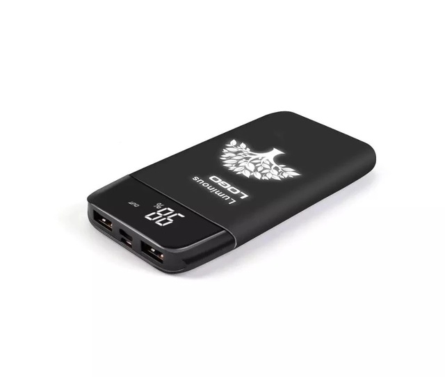 Source Manufacturer 20000mah Luminous logo Gift Customized LED Large Capacity Customized LOGO Creative Mobile Power Bank