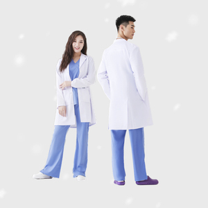 Bata de Laboratorio Transpirable Antiarrugas de Algodón y Poliéster <span class=keywords><strong>para</strong></span> Mujeres, <span class=keywords><strong>para</strong></span> Médicos y Enfermeras de Hospital, con Mangas Largas/Cortas - Product Image 3