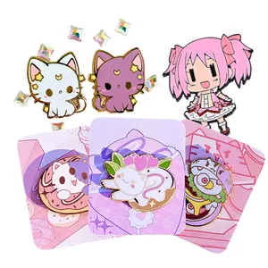 Nenhum mínimo Fabricante Fábrica Personalizado Esmalte Suave Glitter Anime Dos Desenhos Animados Lapela Pinos Emblema De Metal Pin De Esmalte Duro