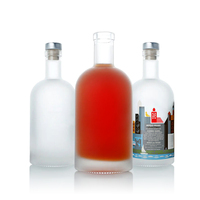 Bouteille de 700ml Rhum Whisky Vente en gros 700ml Gin Liqueur Bouteille de rhum ronde Fournisseurs