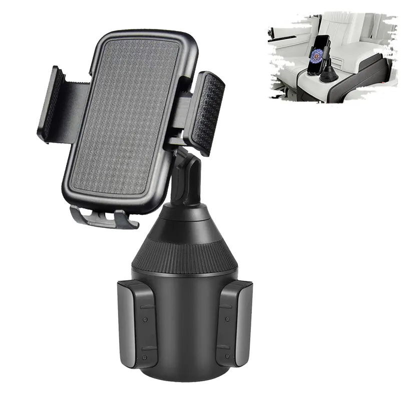 Cup Holder Phone Mount for Car  Car Cup Holder Phone Mount 360 Degree Rotation Cell Phone Holder Compatible with All Smartphones