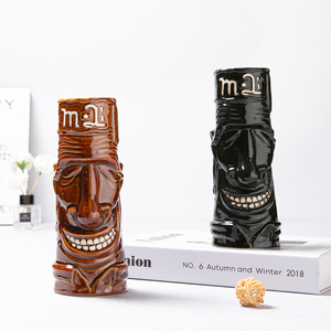 Custom <strong>Easter</strong> Land Themed Classic Barware Porcelain 3D Tiki <strong>Mugs</strong> Cocktail Cup Ceramic Moai Face Tiki <strong>Mug</strong> Ceramic Beer <strong>Mug</strong> - Product Image 1